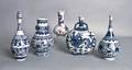 Four Chinese blue and white porcelain vases