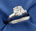 Platinum and Diamond Solitaire and Band