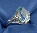 Art Deco Aquamarine Ring