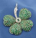 Edwardian Emerald and Diamond Clover