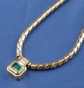18kt Gold Emerald and Diamond Necklace Bulgari