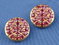 18kt Gold and Rubellite Earclips Laura Munder