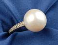 Edwardian Pearl and Diamond Ring