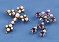 Two Antique Gemset Brooches