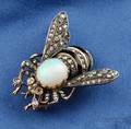Antique Gemset Bee Brooch France