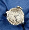 Platinum and Diamond Ring Watch