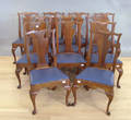 Set of twelve Queen Anne style dining chairs