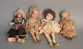 Four German bisque dolls