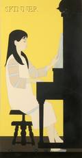 Will Barnet American b 1911 Girl at Piano