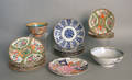 Four oriental blue and white porcelain plates