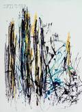 Joan Mitchell American 19251992 Arbres Black Yellow and Blue