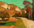 Robert Henry Logan American 18741942 Two Landscapes Road to Hillside and Panoramic View of Bluffs