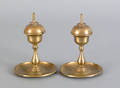Pair of brass sparking lamps mid 19th c