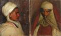 Robert Henry Logan American 18741942 Lot of Two Algerian Portraits