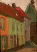 Robert Henry Logan American 1874  1942 Lot of Two European Street Scenes
