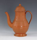 English engine turned redware coffee pot ca 1800