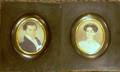 American School 19th Century Pair of Miniature Portraits of James M Whiton and Mary F Whiton of Boston