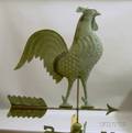 Painted Copper Rooster Weathervane