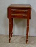 Country Classical Grainpainted Dropleaf TwoDrawer Work Stand