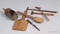 Seven Assorted Small Wooden and Metalware Household Items