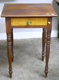 Federal Cherry and Birdseye Maple OneDrawer Stand