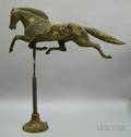 Blackpainted Molded Copper Running Horse Weather Vane