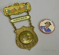 Patriotic Order Sons of America Member Medallion and a Welcome Buddy Button