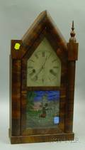 Mahoganyveneered Sharp Gothic or Steeple Clock