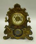 American Clock Company Gilt Iron Front Mantel Clock