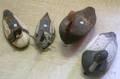 Four Carved and Painted Wooden Working Duck Decoys