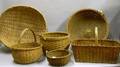 Six Assorted Woven Splint Baskets