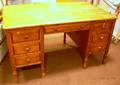 Colonial Revival Maple Flattop DoublePedestal Desk