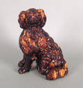 Large Rockingham glaze spaniel 19th c