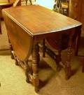 William  Mary Style Walnut Dropleaf Gateleg Table