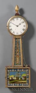 Federal Mahogany Patent Timepiece or Banjo Clock
