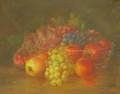 Framed 19th Century American Oil on Canvas Still Life of Fruit