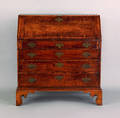 New England Chippendale tiger maple slant front desk ca 1770