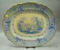 Phillips Light Blue and White Transfer Longport Park Scenery Pattern Staffordshire Platter