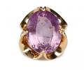 Ladies 14k Gold  15 Carat Amethyst Ring