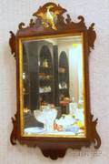 Chippendale Partialgilt Mahogany Veneer Mirror