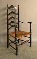 Delaware Valley five slat ladderback armchair