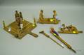 Five Folk Carved Articulated Wooden PushPull Toys