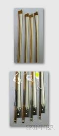 Four Nickel Mounted Violin Bows