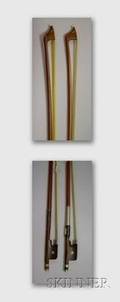 Two Nickel Mounted Violoncello Bows