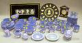 Approximately Fortyeight Pieces of Wedgwood Mostly Solid Light Blue Jasper Tableware