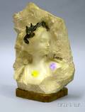 Italian Carved Alabaster Bust of Sappho