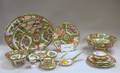 160piece Modern Rose Medallion Pattern Porcelain Dinner Service