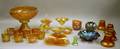 Twentyseven Pieces of Carnival Glass Tableware and Articles