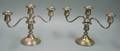 Pair of Gorham Sterling Silver Convertible ThreeLight Candelabra