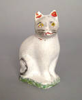 Chalk figure of a cat 19th c